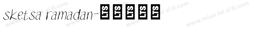 sketsa ramadan字体转换